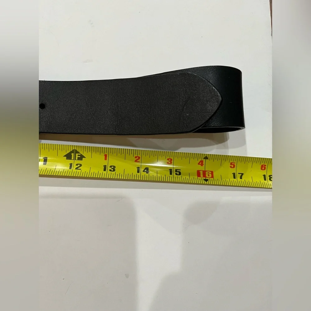 Diesel Black Leather B-1DR Belt with Tonal Matte Black Buckle Sz.‎ 38US